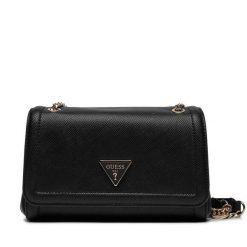 Torebka Guess. Czarne torebki klasyczne Guess, z aplikacjami, klasyczne, bez dodatków. Za 379.99 zł.