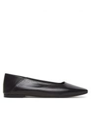 Calvin Klein Baleriny Flat Ballerina - Lth HW0HW02463 Czarny. Czarne baleriny Calvin Klein, bez wzorów, ze skóry, bez obcasa, bez zapięcia. Za 279.99 zł.