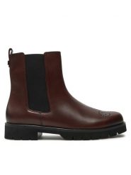 HÖGL Botki Robin 8-101533 Brązowy. Brązowe botki Högl, bez wzorów, ze skóry, bez obcasa, na płaskiej podeszwie, bez zapięcia. Za 499.99 zł.