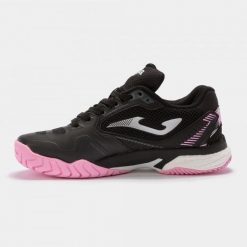 Buty tenisowe damskie Joma SET LADY black clay. Czarne buty do biegania Joma, bez wzorów, bez zapięcia, do biegania. Za 222.00 zł.