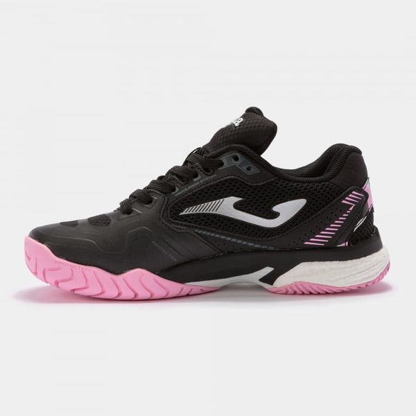 Buty tenisowe damskie Joma SET LADY black clay. Czarne buty do biegania Joma, bez wzorów, bez zapięcia, do biegania. Za 222.00 zł.