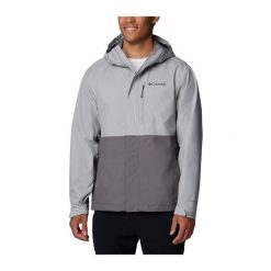 Kurtka przeciwdeszczowa Columbia Hikebound II Jacket. Szare kurtki przeciwdeszczowe Columbia, bez wzorów, bez kaptura, trekkingowe. Za 524.99 zł.