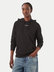 Tommy Jeans Bluza Classic Logo DW0DW23537 Czarny Regular Fit. Czarne bluzy Tommy Jeans, xl, bez wzorów, z bawełny, bez ramiączek, bez kaptura. Za 369.99 zł.