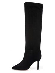 Loft37 Skórzane kozaki w kolorze czarnym rozmiar: 38. Czarne kozaki loft37, na zimę, bez wzorów, bez obcasa, na szpilce, bez zapięcia. Za 948.99 zł.