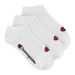 Skarpetki Unisex Z Logo Dla Dorosłych (zestaw 3 Sztuk). Białe skarpetki Champion, bez wzorów. Za 63.99 zł.