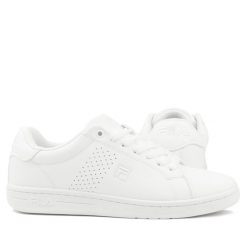 Buty damskie sportowe trampki Fila CROSSCOURT 2 LOW. Białe trampki Fila, bez wzorów, z gumy, biznesowe, bez zapięcia. Za 138.49 zł.