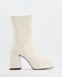 BOTKI DAMSKIE 160W2203 CREAM. Botki Venezia, bez wzorów, ze skóry, bez obcasa, bez zapięcia. Za 299.00 zł.