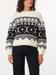 Scotch & Soda Sweter w kolorze kremowo-czarnym rozmiar: S. Brązowe swetry Scotch & Soda, s, bez wzorów, z wełny, bez ramiączek. Za 167.28 zł.