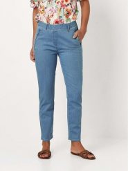 Relaxed by TONI Dżinsy - Slim fit - w kolorze błękitnym rozmiar: W46. Niebieskie jeansy Relaxed by TONI, bez wzorów, z podwyższonym stanem. Za 169.95 zł.