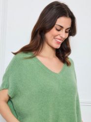 CXL by Christian Lacroix Sweter w kolorze zielonym rozmiar: onesize. Zielone swetry CXL by Christian Lacroix, bez wzorów, z wełny, bez ramiączek. Za 173.99 zł.