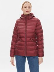 Tommy Hilfiger Kurtka puchowa WW0WW39581 Bordowy Regular Fit. Czerwone kurtki Tommy Hilfiger, na zimę, xs, bez wzorów, z puchu, bez kaptura. Za 619.99 zł.