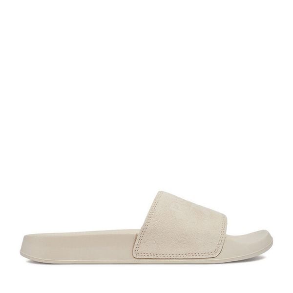 Klapki Reebok. Brązowe klapki Reebok, bez wzorów, bez obcasa, bez zapięcia. Za 99.99 zł.
