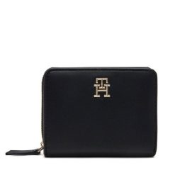 Portfel Tommy Hilfiger. Czarne portfele Tommy Hilfiger, bez wzorów. Za 129.99 zł.