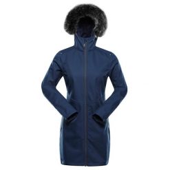 Płaszcz damski Alpine Pro Ibora. Niebieskie płaszcze Alpine Pro, bez wzorów, bez kaptura. W wyprzedaży za 419.00 zł.