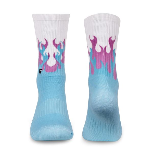 Skarpety sportowe Elitex Training Blue Fire. Niebieskie skarpetki ELITEX TRAINING, bez wzorów, z elastanu. Za 50.99 zł.