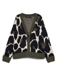 Vero Moda Kardigan w kolorze czarno-kremowo-oliwkowym rozmiar: XS. Brązowe swetry Vero Moda, xs, bez wzorów, ze splotem, bez ramiączek. Za 139.95 zł.