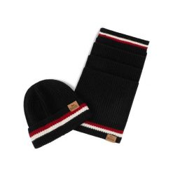 Szalik Lonsdale Butleigh. Czarne szaliki i kominy Lonsdale, bez wzorów, z dzianiny. Za 186.00 zł.