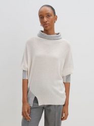 Someday Wełniany sweter w kolorze biało-szarym rozmiar: M. Białe swetry someday., m, bez wzorów, z kaszmiru, bez ramiączek. Za 217.99 zł.