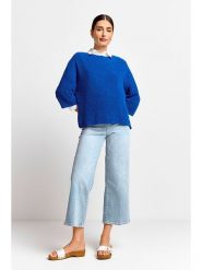 Rich & Royal Sweter w kolorze granatowym rozmiar: XS. Niebieskie swetry Rich & Royal, xs, bez wzorów, z bawełny, bez ramiączek. Za 203.45 zł.