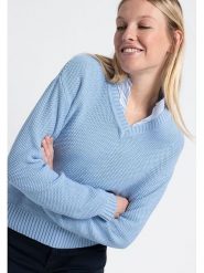 More & More Sweter w kolorze błękitnym rozmiar: 42. Niebieskie swetry More & More, bez wzorów, bez ramiączek. Za 117.73 zł.