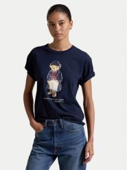 Polo Ralph Lauren T-Shirt 211947944001 Granatowy Regular Fit. Niebieskie t-shirty Polo Ralph Lauren, m, bez wzorów, z bawełny, bez kołnierzyka, bez ramiączek. Za 619.99 zł.
