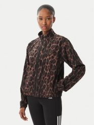 Adidas Bluza Workout Essentials Leopard Woven KD7612 Brązowy Regular Fit. Brązowe bluzy bez kaptura adidas, xs, bez wzorów, z syntetyku, bez kaptura, na fitness i siłownię. Za 259.99 zł.