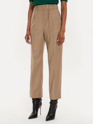 Weekend Max Mara Spodnie materiałowe Hateley 2425136052 Beżowy Regular Fit. Brązowe spodnie materiałowe Weekend Max Mara, bez wzorów, z materiału. Za 519.99 zł.