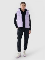4F Spodnie dresowe z weluru damskie - czarne XL. Czarne spodnie dresowe 4f, bez wzorów, z dresówki, sportowe. W wyprzedaży za 79.99 zł.