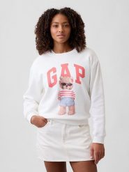 GAP Bluza w kolorze białym rozmiar: L. Białe bluzy GAP, l, bez wzorów, bez ramiączek, bez kaptura. Za 106.38 zł.