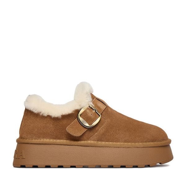 Śniegowce Badura. Brązowe śniegowce Badura, bez wzorów, bez zapięcia. Za 139.99 zł.