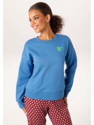 Aniston Bluza w kolorze niebieskim rozmiar: 36. Niebieskie bluzy Aniston, bez wzorów, z bawełny, bez ramiączek, bez kaptura. Za 130.99 zł.