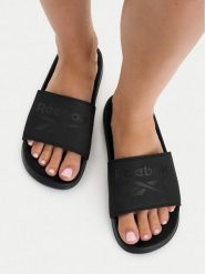 Reebok Klapki CEO-SS25-3C069-1 Czarny. Czarne klapki Reebok, bez wzorów, z syntetyku, bez obcasa, bez zapięcia. Za 89.99 zł.