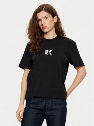Karl Lagerfeld Jeans T-Shirt A1W17031 Czarny Regular Fit. Czarne t-shirty Karl Lagerfeld Jeans, l, bez wzorów, z bawełny, bez kołnierzyka, bez ramiączek. Za 206.99 zł.