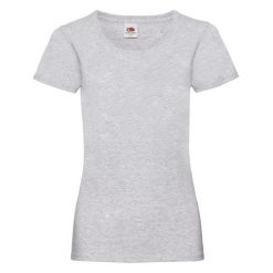Koszulka Damska Valueweight Heather T-shirt. Szare t-shirty fruit of the loom, s, bez wzorów, sportowe, bez kołnierzyka, bez ramiączek. Za 40.99 zł.