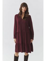 TATUUM Sukienka w kolorze bordowym rozmiar: 38. Czerwone sukienki Tatuum, bez wzorów, z wiskozy, bez kołnierzyka, bez ramiączek, midi. Za 126.75 zł.