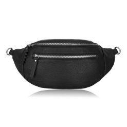 Damska skórzana saszetka nerka na pas SP-20-BL. Nerki i saszetki bez wzorów, ze skóry, biznesowe, bez dodatków. Za 109.99 zł.