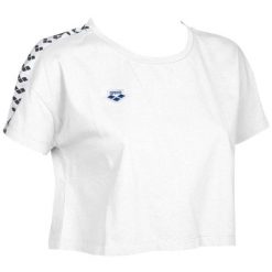 Koszulka damska Arena Corrine. Białe t-shirty sportowe Arena, m, z aplikacjami, z bawełny, bez ramiączek, do pływania. Za 184.00 zł.
