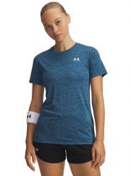 Under Armour Koszulka sportowa "Twist" w kolorze granatowym rozmiar: XL. Niebieskie t-shirty sportowe Under Armour, xl, bez wzorów, z materiału, bez ramiączek, outdoorowe. Za 68.95 zł.
