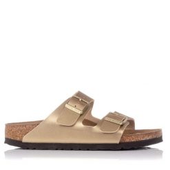 Klapki damskie Birkenstock Arizona BS. Szare klapki Birkenstock, bez wzorów, z materiału, bez obcasa, bez zapięcia. Za 441.00 zł.