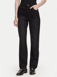 Guess Jeansy W6YA3J D1544 Czarny Tapered Leg. Czarne jeansy Guess, z aplikacjami, z jeansu. Za 434.99 zł.