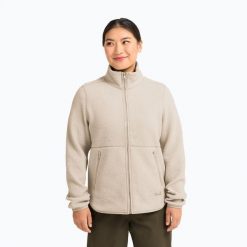 Bluza polarowa damska Jack Wolfskin Lite Curl Full Zip. Brązowe bluzy bez kaptura Jack Wolfskin, s, bez wzorów, z materiału, bez kaptura, trekkingowe. Za 399.99 zł.
