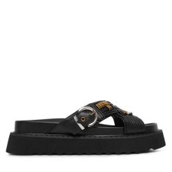 Klapki PINKO. Czarne klapki Pinko, bez wzorów, bez obcasa, bez zapięcia. Za 1,169.00 zł.