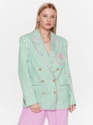 Chiara Ferragni Marynarka 74CBQ710 Zielony Regular Fit. Zielone marynarki i żakiety Chiara Ferragni, bez wzorów, z bawełny, bez ramiączek. Za 2,079.00 zł.