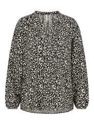 Eight2Nine Bluzka w kolorze czarno-kremowym rozmiar: S. Brązowe bluzki Eight2Nine, s, bez wzorów, bez kołnierzyka, bez ramiączek. Za 43.47 zł.