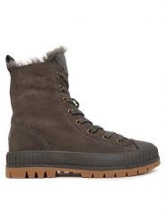 EMU Australia Trzewiki Nomad Wanderer W13388 Szary. Szare botki Emu Australia, bez wzorów, ze skóry, bez obcasa, na płaskiej podeszwie, bez zapięcia. Za 774.99 zł.