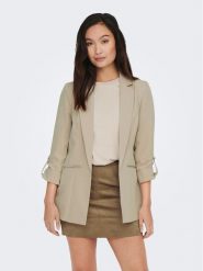 ONLY Marynarka Kayle-Orleen 15218743 Beżowy Regular Fit. Brązowe marynarki i żakiety ONLY, bez wzorów, z syntetyku, bez ramiączek. Za 169.99 zł.