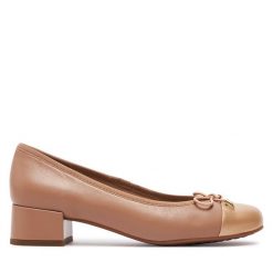 Baleriny Ryłko. Brązowe baleriny Ryłko, bez wzorów, bez obcasa, bez zapięcia. Za 389.99 zł.