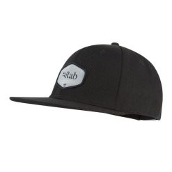 Czapka z daszkiem bawełniana Rab Axion Badge Cap. Czarne czapki z daszkiem RAB, z aplikacjami, z bawełny, biznesowe. Za 139.99 zł.
