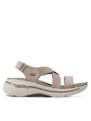 Skechers Sandały Treasured 140257/TPE Brązowy. Brązowe sandały Skechers, bez wzorów, z materiału, bez obcasa, na płaskiej podeszwie, bez zapięcia. Za 339.99 zł.