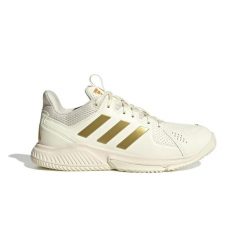 Damskie buty halowe adidas Court Flight. Białe buty treningowe adidas, bez wzorów, bez zapięcia, na fitness i siłownię. Za 361.85 zł.